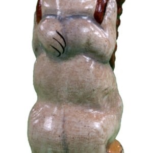 Bunny On Birch Log