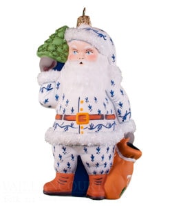 Fleur-de-lis Santa Ornament