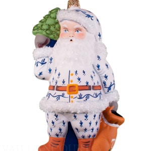 Fleur-de-lis Santa Ornament