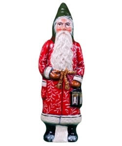 Santa in Red Coat and Green Hat