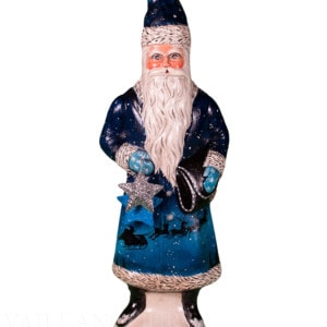 Santa in Coat with Night Scene