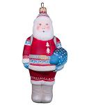 Red Santa with Blue Blanket