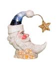 Santa in Moon with Star