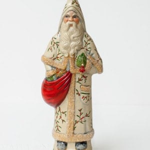 SANTA IN WHITE VINE COAT