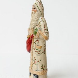 SANTA IN WHITE VINE COAT
