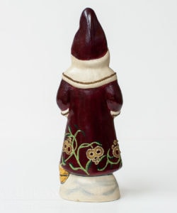 Santa in Burgundy Floral Coat