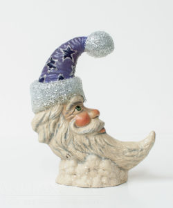 Glitzy Santa on Purple Moon