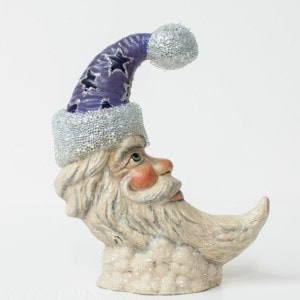 Glitzy Santa on Purple Moon