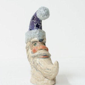 Glitzy Santa on Purple Moon