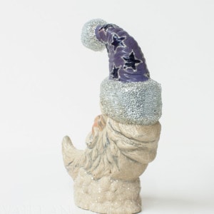 Glitzy Santa on Purple Moon