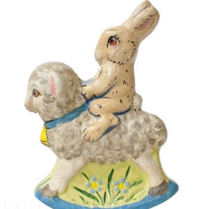 Rabbit Riding Lamb with Blue