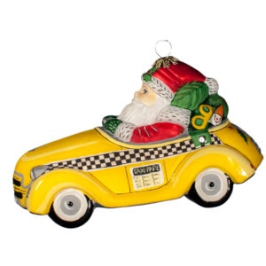 NYC Santa Cabbie Ornament