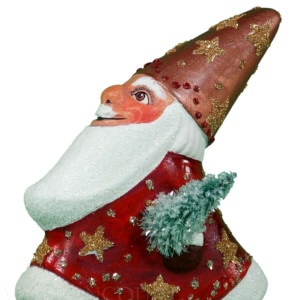 Contemporary Santa with Red Star Coat