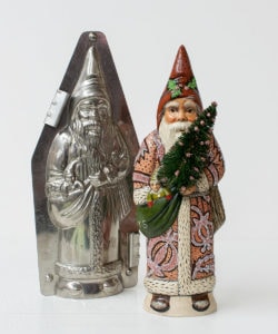 Pink Floral Father Christmas with Mould