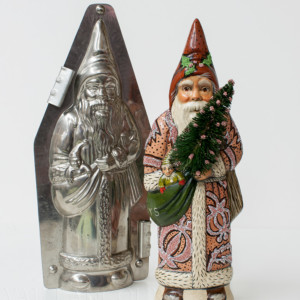 Pink Floral Father Christmas with Mould