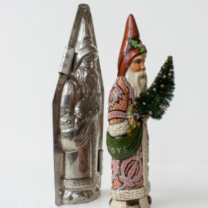 Pink Floral Father Christmas with Mould