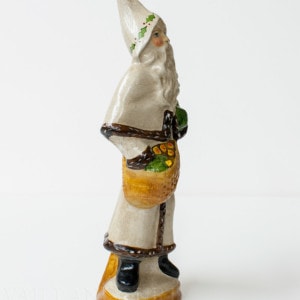 Father Christmas with Pointed Hood and White Coat