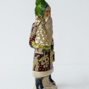 Custom Red and Green Brocaded Father Christmas