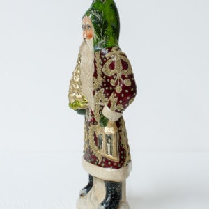 Custom Red and Green Brocaded Father Christmas