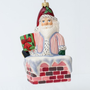 Santa in Chimney Ornament