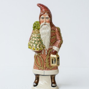 Custom Santa in Peach Brocaded Coat
