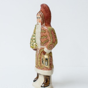 Custom Santa in Peach Brocaded Coat