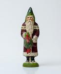 Burgundy Kissing Ball Santa