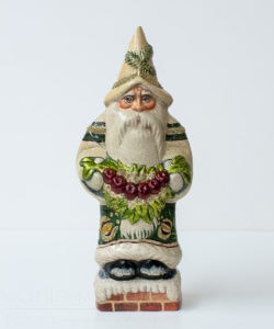 Brocade Santa with Gold Swag