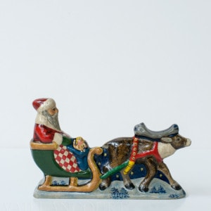 Santa in Sleigh with Reindeer