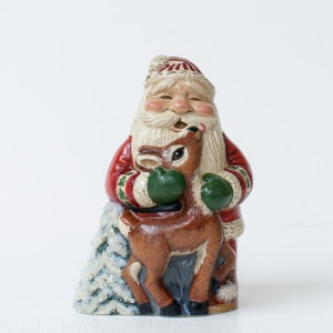 Santa Hugging Deer
