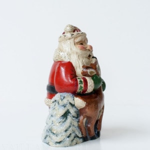 Santa Hugging Deer