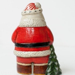 Small Santa Hugging Deer