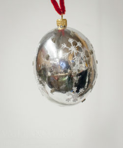 Jingle Balls™ Silver Snowman with Shovel