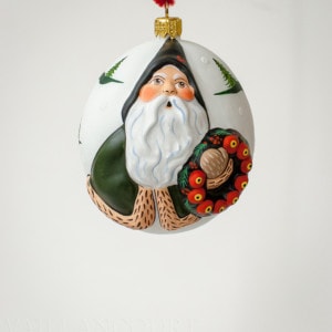Jingle Balls™ Green Santa with Wreath