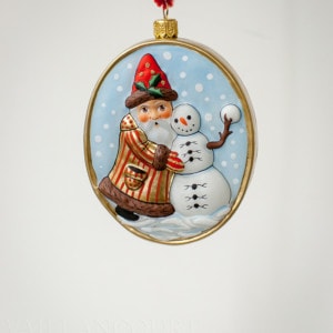 Santa with Snowman Disk