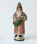 Floral Beadwork Santa with Pinecones