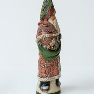 Floral Beadwork Santa with Pinecones
