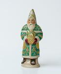 Turquoise Brocade Santa