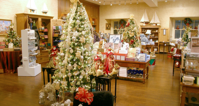 The 2014 Christmas display at the Newport Mansion's preservation society.