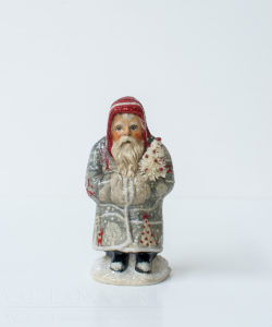 Small Grey Father Christmas with Tree