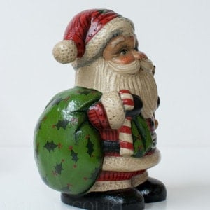 Red Stripe Santa with Teddy