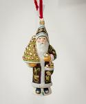 Santa with Gold Ornaments