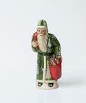 Hunched Father Christmas with Green Forest Coat