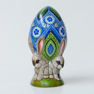 Grey Bunnies with Custom Egg
