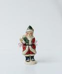 Candy Cane Santa with Gold Bag