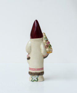 White Father Christmas Holding Ornaments