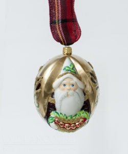 Jingle Balls™ Santa On Gold with Wreath