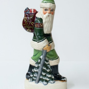 Traditional Brocaded Walking Stick Santa
