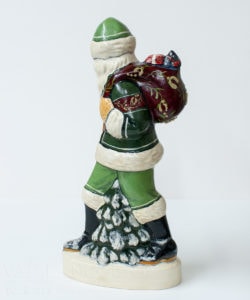 Traditional Brocaded Walking Stick Santa