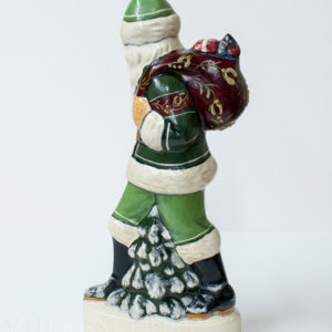 Traditional Brocaded Walking Stick Santa